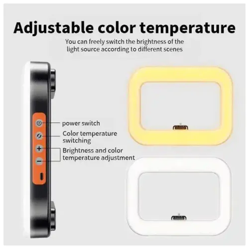 Lumière Torche Anneau 20w Pour Smartphone, Caméra & Gopro Rechargeable Lumière Réglable Anneau Lumière Télé Remplissage Réglable Led