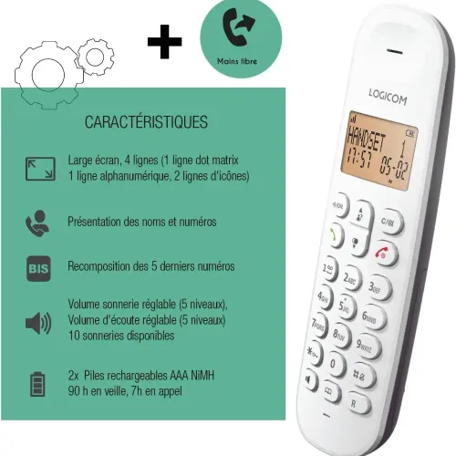 Téléphone Fixe Sans Fil Iloa 150 Téléphone Fixe Sans Fil Sans Répondeur - Solo - Téléphones Analogiques Et Dect