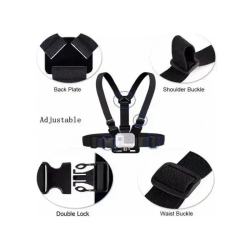 Support De Téléphone Et Gopro Réglable Avec Ceinture De Poitrine Et De Tète