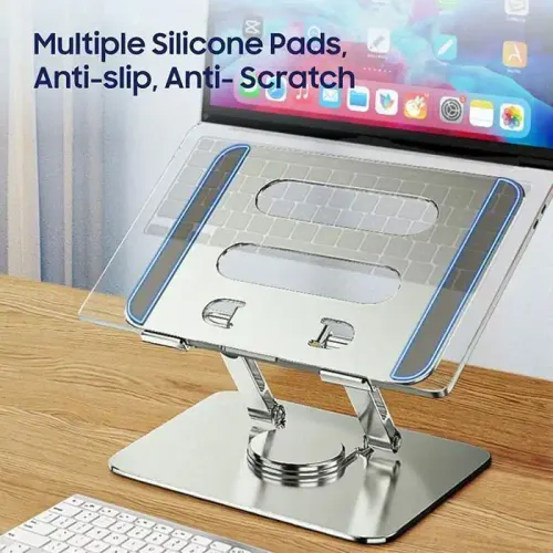 Support Ordinateur Portable Rotatif 360° En Aluminium Pour Pc Et Macbook