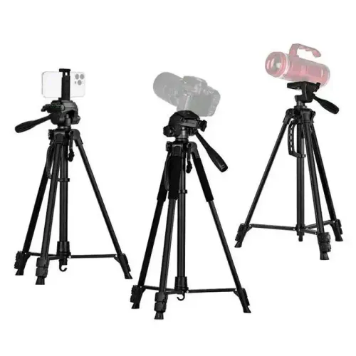 Trépied Professionnel 3366 Pour Photo Et Streaming Avec Poignée Et Axe De Levage