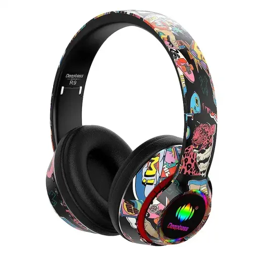 Casque Bluetooth V5.3 Pliable Rgb Avec Carte Tf Et Fm Stéréo Sans Fil