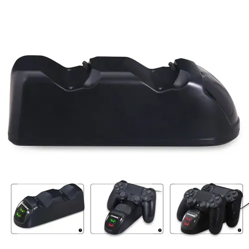 Station De Charge Pour Manette Ps4 Slim/pro Chargeur Double Accessoires Ps4