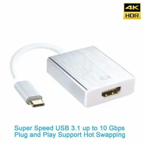 Adaptateur Usb-c Vers Hdmi 3.1 Haute Vitesse Femelle Pour Écran Et Vidéo