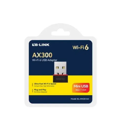 Adaptateur Wifi Usb Mini Ax300 Wifi 6 Carte Réseau Sans Fil Pour Pc Portable