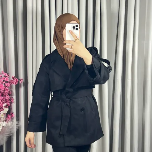 Trench-coat Mi-long En Daim