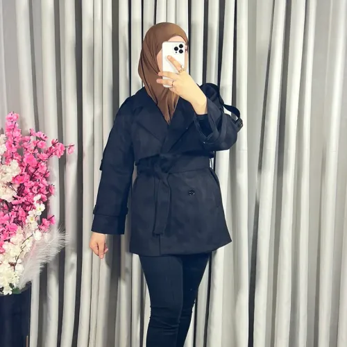 Trench-coat Mi-long En Daim