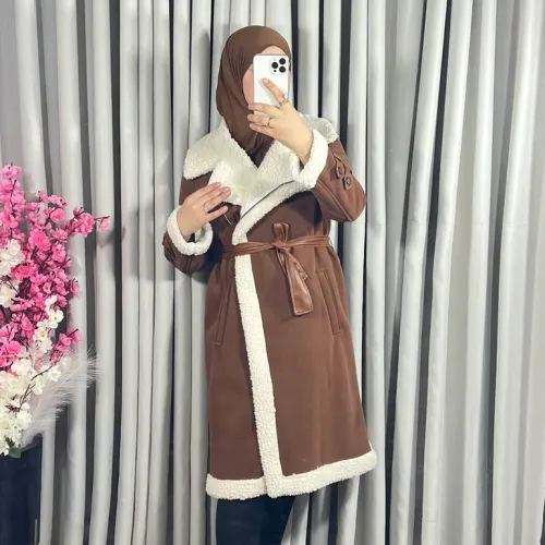 Manteau Long En Marron