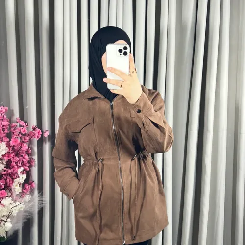 Veste Urbaine À Nœuds En Marron