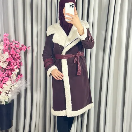 Manteau Long En Bordeaux