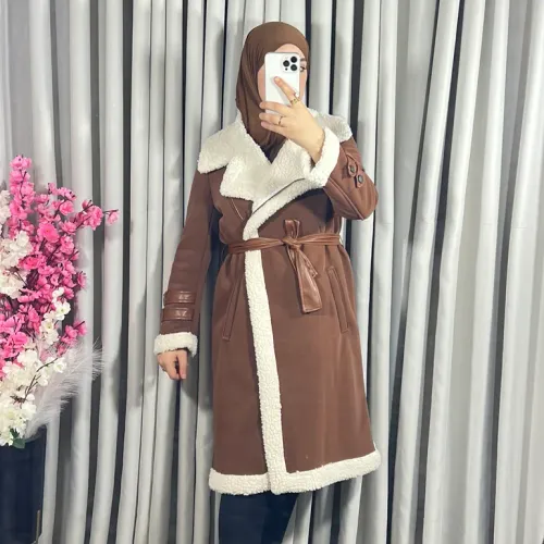 Manteau Long En Marron