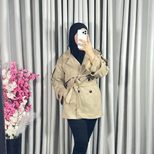 Trench-coat Mi-long En Daim
