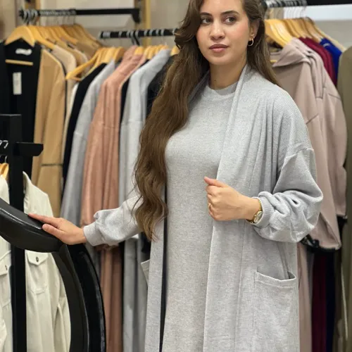 Ensemble Robe En Maille Avec Cardigan
