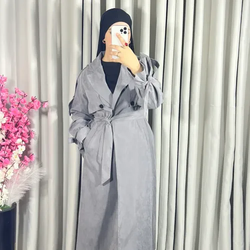 Trench-coat Oversize En Gris