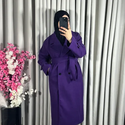 Manteau Long En Mauve