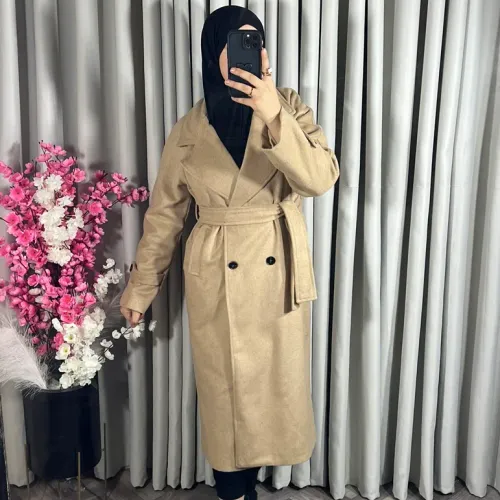 Manteau Long En Beige Foncé