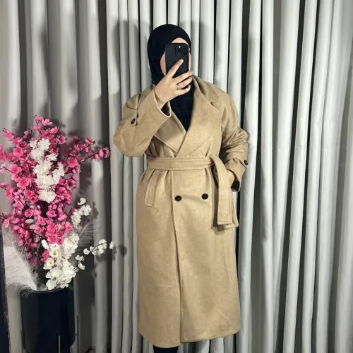 Manteau Long En Beige Foncé