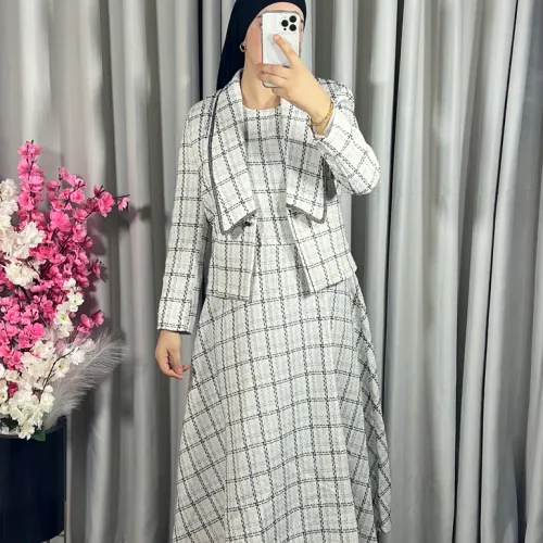 Ensemble Robe Avec Veste En Tweed