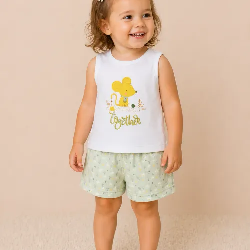 Ensemble Bébé Fille T-shirt Imprimé & Short