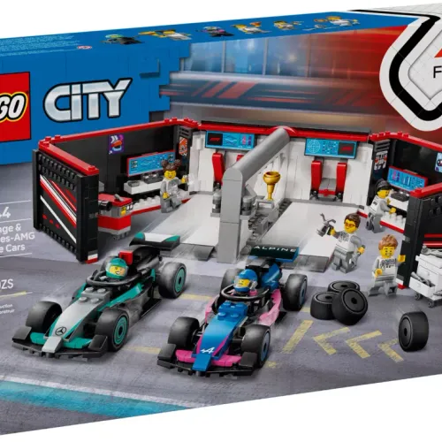 Garage De F1 Et Voitures Mercedes-amg Et Alpine