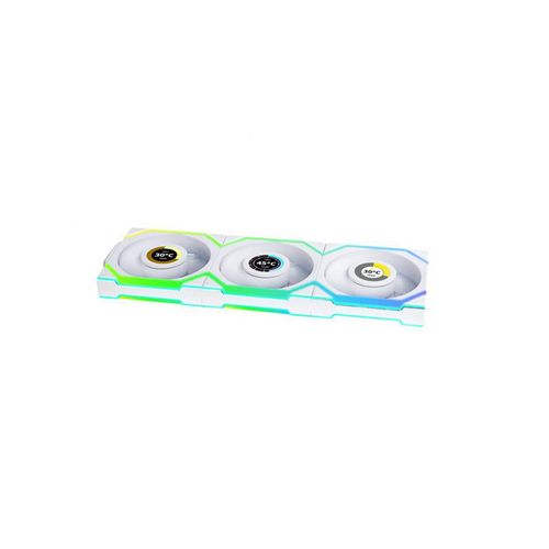 Uni Fan Sl Wireless Lcd 120 Blanc - Pack De 3