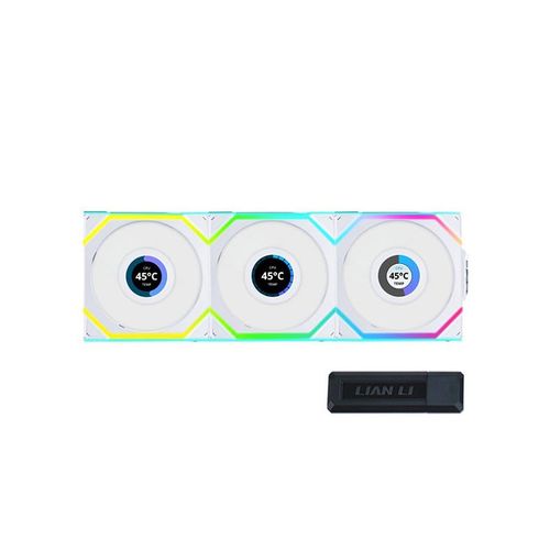 Uni Fan Sl Wireless Lcd 120 Blanc - Pack De 3