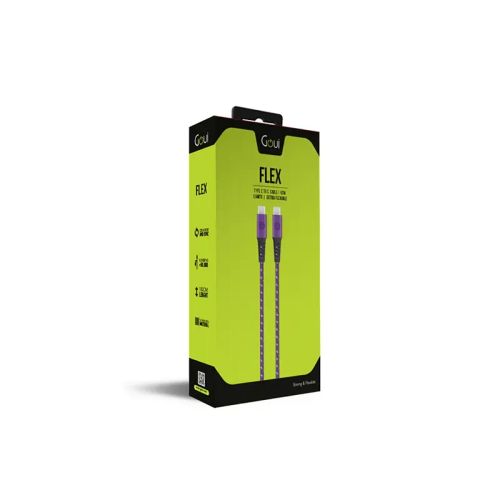 Goui Flex Fashion Cable Type-c Vers Type-c (1,5m) 60w Violet Jaune