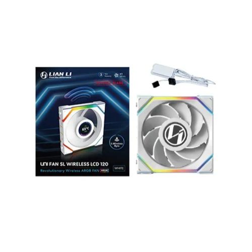 Lian Li Uni Fan Sl Wireless Lcd 120 Reverse Blade Blanc