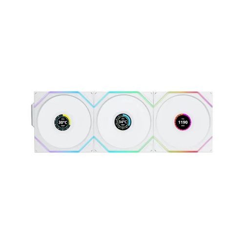 Lian Li Uni Fan Tl Wireless Lcd 120 Blanc - Pack De 3