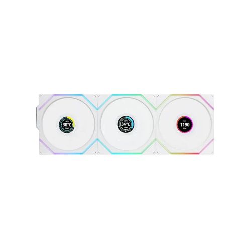 Lian Li Uni Fan Tl-lcd 120 Wireless Reverse Blanc - Pack De 3