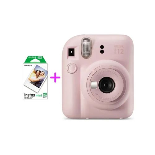 Fujifilm Instax Mini 12 Rose + Fujifilm Film Instax Mini Eu 2 Glossy (10x2pck)