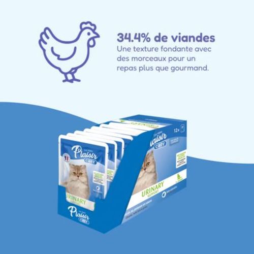 Plaisir Urinary Support Émincés Au Poisson En Sauce Pour Chat Adulte &amp; Stérilisé 85g
