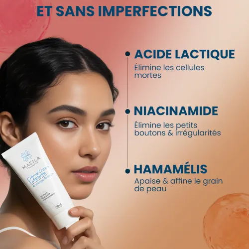 Crème Exfoliante – Boutons, Kératose & Texture Irrégulière