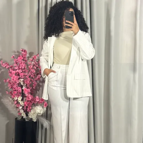 Ensemble Tailleur À Rayures