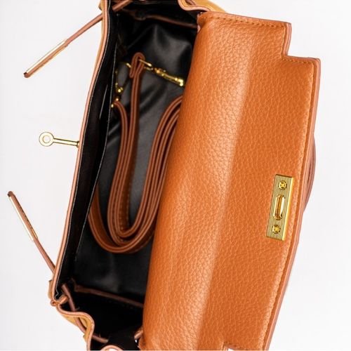 Sac top handle en daim 