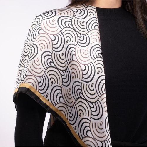 Foulard Polypashmina vagues japonaises
