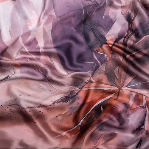 Châle Satin Imprimé Digital - Floral Numérique
