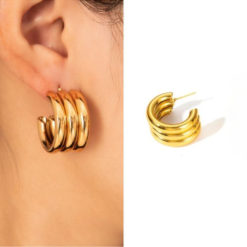 Boucle d'oreille Triple Anneau
