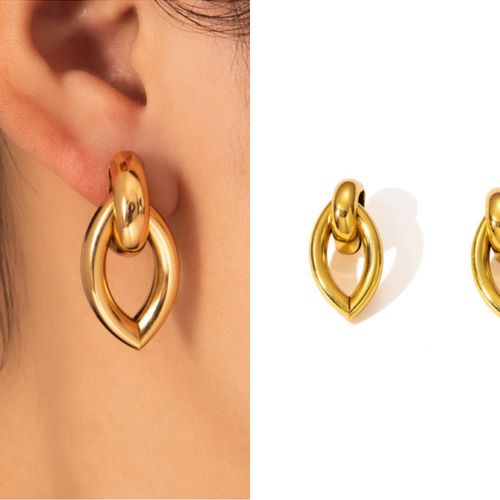 Boucle D'oreille - Anneaux Entrelacés 