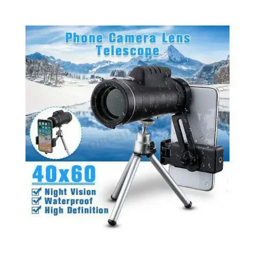 Télescope Monoculaire - Hd Optique - Zoom 60x - Lumière Laser - Support De Téléphone - Vision De Nuit