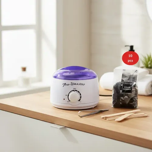 Chauffe Cire - Pro Wax - Prowax100 - 500g Italwax - 10 Spatules - Pince À Épiler Offerte