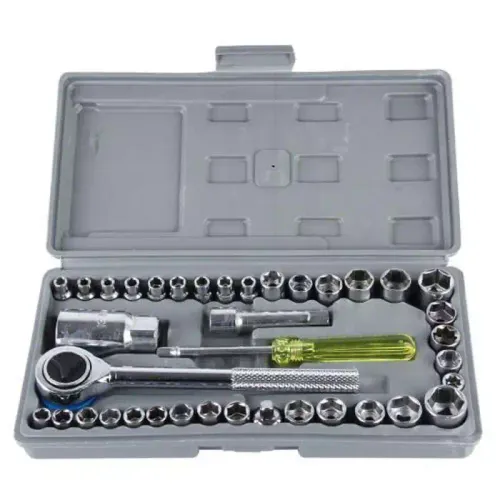 Boîte À Outils - Aiwa - 40 Pcs - Clés À Douille - Acier Au Carbone - Rangement Inclus