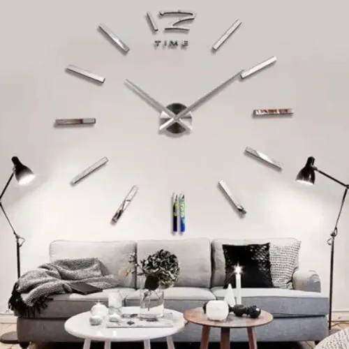 Horloge Murale 3d - Design Original - Mécanisme Silencieux - Aluminium - Fixation Incluse