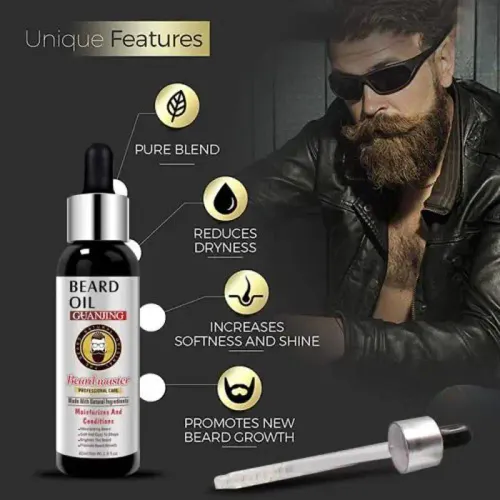 Beard Oil Naturel Organique Barbe Croissance Huile Essentielle Pour Hommes Barbe Toilettage Traitement Brillant