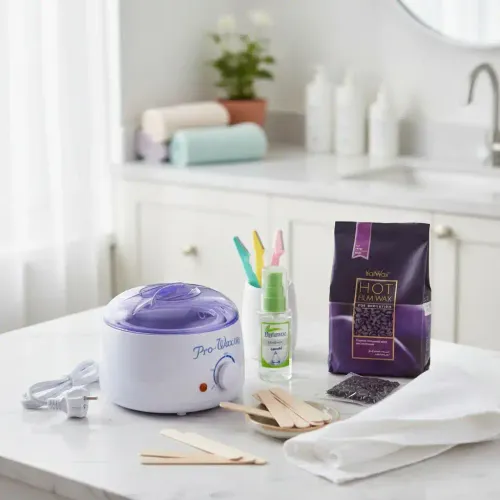 Chauffe-cire Professionnel - Pro Wax Machine - Non Gras - Inclus 1kg Cire - 20 Spatules Bois