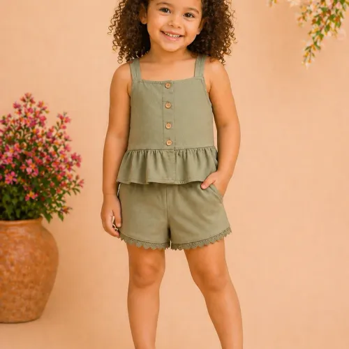 Ensemble Fille – Élégance Naturelle & Style Minimaliste