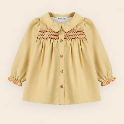 Robe Bébé Fille À Smocks Brodés