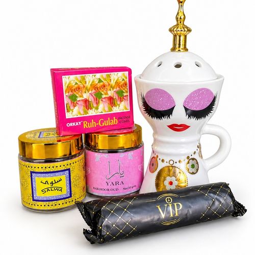 Coffret Encens & Brûleur Décoratif Élégant – Ambiance Orientale