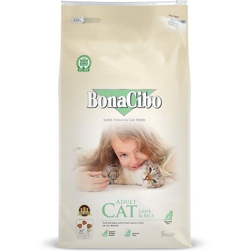 Bonacibo Formule Sensitive Croquettes Low Grain Pour Chats Adultes (à L’agneau &amp; Riz) 5kg