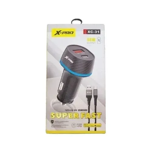 Chargeur Allume-cigare Ultra-rapide X-pro Xc-31 – Usb Type-c 48w